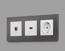 Лицевая панель розетки AMBRELLA VOLT AP1140 2