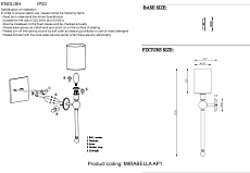 Бра Crystal Lux Mirabella AP1 Gold/White 1