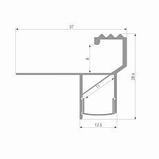 Профиль встраиваемый для подсветки ступеней Elektrostandard LL-2-ALP025 a068313 1