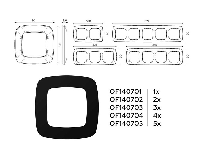 Рамка AMBRELLA VOLT OF140702 Фото № 3