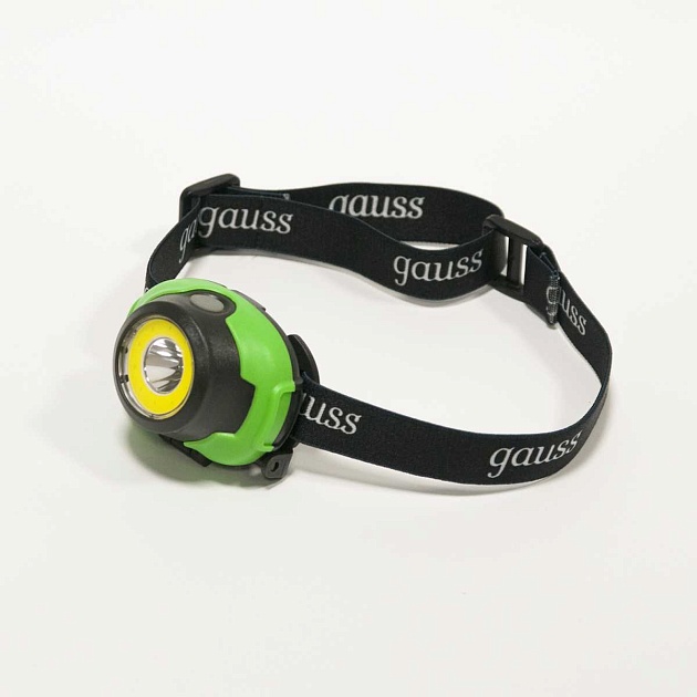 Налобный светодиодный фонарь Gauss от батареек 65х54 180 лм GF303 Фото № 4