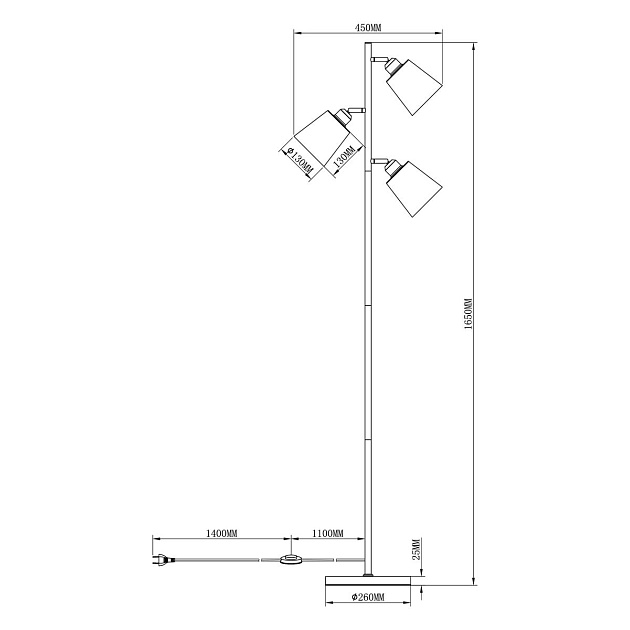 Торшер Moderli Floor V3050-3F изображение 2 Торшер Moderli Floor V3050-3F Фото № 2