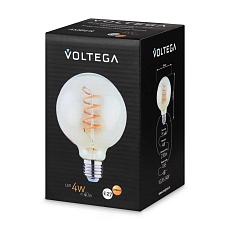 Лампа светодиодная филаментная Voltega 271 E27 4W 2700K янтарная 8516 3