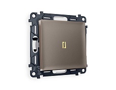 Комплект механизма 1-кл выключателя AMBRELLA VOLT с подсветкой 3200K ALFA Темная бронза матовый QUANT (AP6320, VM101, G11Y) MA632010