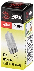 Лампа галогенная ЭРА G4 40W 2700K матовая G4-JCD-40W-230V-FR C0039282 1