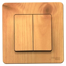 Выключатель двухклавишный Systeme Electric Blanca 10A 250V ясень BLNVS010505