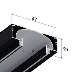 Нишевая световая линия Kraab Systems Slott 50 черно-белая 56.6.4