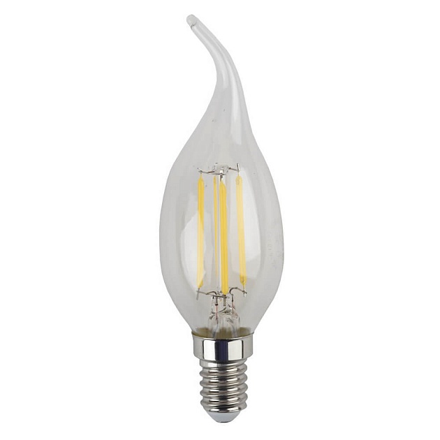 Лампа светодиодная филаментная ЭРА E14 5W 4000K прозрачная F-LED BXS-5W-840-E14 Б0019005 фото 