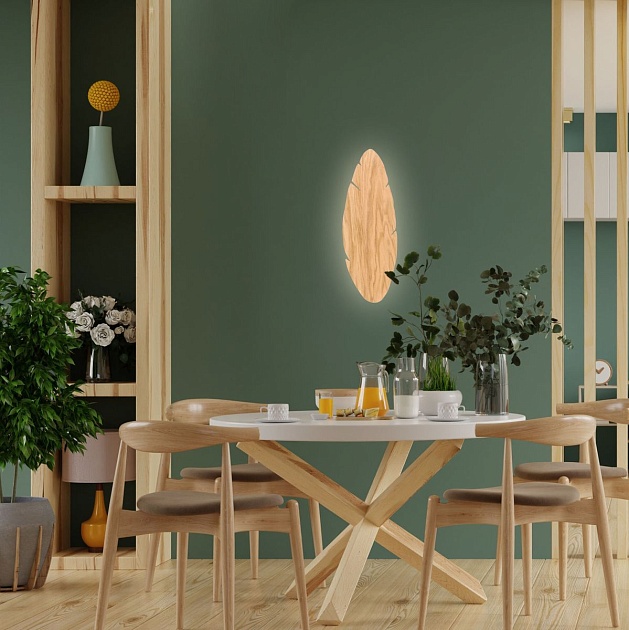 Настенный светильник TK Lighting 4678 Hoja Wood Фото № 5