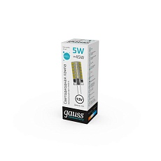 Лампа cветодиодная Gauss G4 3W 4100K прозрачная 18723 2