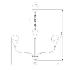 Подвесная люстра Eurosvet Calyx 60169/8 никель 1