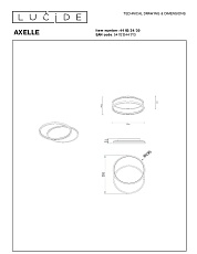 Потолочный светодиодный светильник Lucide Axelle 44112/24/30 1