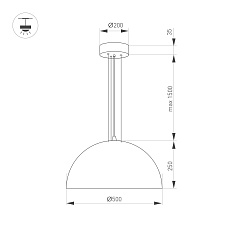 Подвесной светодиодный светильник SP-RESTO-HANG-R500-30W Warm3000 039699 1