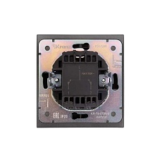 Выключатель STRONG 2 кл 10А с/у графит KRANZ KR-78-0706-6 5