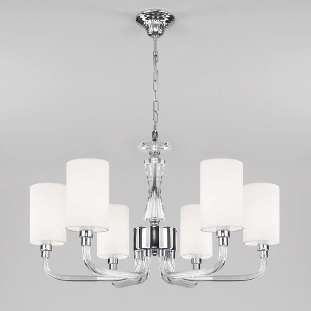 Подвесная люстра Eurosvet Catania 60120/6 хром Smart изображение 1 Подвесная люстра Eurosvet Catania 60120/6 хром Smart Фото № 1