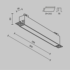 Встраиваемый светильник Maytoni Technical Basis DL066-20W3-6K-TRS-W 1