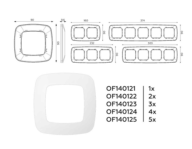 Рамка AMBRELLA VOLT OF140121 Фото № 3