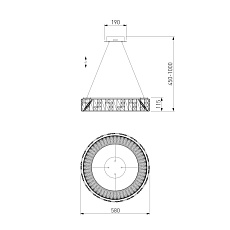 Подвесной светодиодный светильник Bogates Cliff 90373/1 3