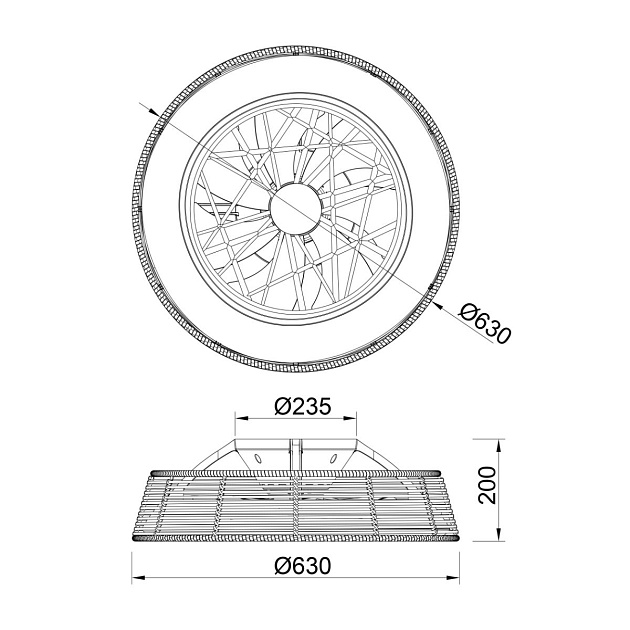 Потолочная светодиодная люстра-вентилятор Mantra INDONESIA 7810 Фото № 2