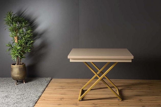 Стол-трансформер Levmar Cross G41/S90 Капучино/золото 7167087001 Фото № 2