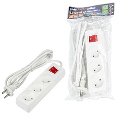 Удлинитель Uniel Ultra 3гн х 2м б/з S-CU3-2B White UL-00009994 2