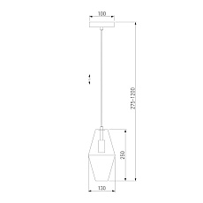 Подвесной светильник Eurosvet Prism 50236/1 прозрачный 2