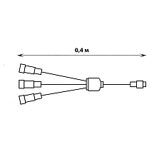 Провод-разветвитель для гирлянд Uniel UCX-F90 S3/0.4M/BK UL-00013235 2
