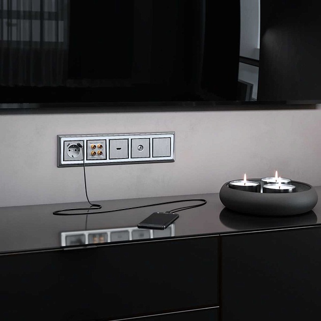 ТВ-розетка оконечная Werkel cеребряный рифленый W1183009 4690389159909 изображение 3 ТВ-розетка оконечная Werkel cеребряный рифленый W1183009 4690389159909 Фото № 3