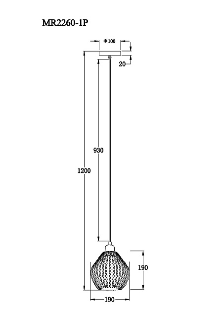Подвесной светильник MyFar Beata MR2260-1P Фото № 2