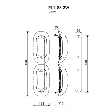 Настенный светильник Fluorite Nobilta FL1183-3W 1
