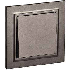 BRITE Выключатель 1-клавишный 10А в сборе ВСР10-1-0-БрТБ темная бронза IEK BR-V10-0-10-K45-F