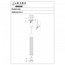 Подвесной светильник iLedex Delta 2366-1 BK+GRP 1