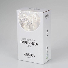 Светодиодная гирлянда Ardecoled сеть 230V белый ARD-Netlight-Home-1800X1500-Clear-180Led White 024676 4