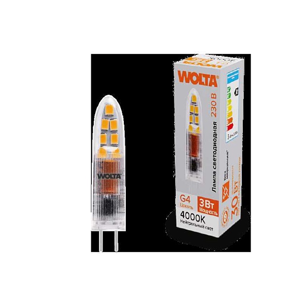 Светодиодная лампа WOLTA WSTD-JC-220V3W4KG4-P Фото № 1