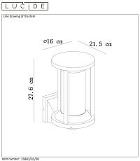 Уличный настенный светильник Lucide Cadix 15803/01/30 2