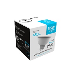 Лампа светодиодная Gauss GU5.3 6,5W 4100К матовая 1013527 5