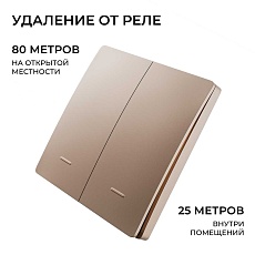 Выключатель кинетический двухклавишный Smart Apeyron 04-76 1