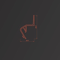 Стеновой парящий профиль Flexy для натяжных потолков 8406 FLY 02 9005 1