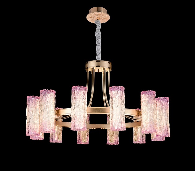 Подвесная люстра Fluorite Inverno Rose FL1090-12P изображение 4 Подвесная люстра Fluorite Inverno Rose FL1090-12P Фото № 4