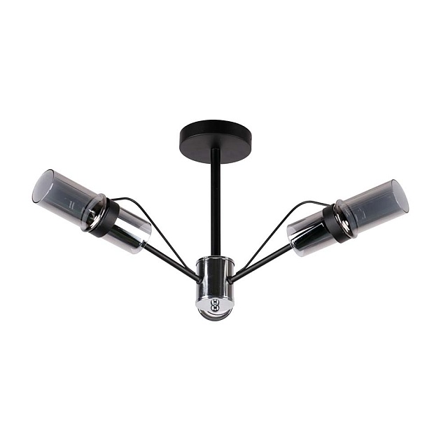 Потолочная люстра ЭкономСвет 10113/3CR+BK SM Фото № 1
