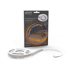 Светодиодная влагозащищенная лента Gauss 4,5W/m 30LED/m 2835SMD теплый белый 1,2M 311011105 4