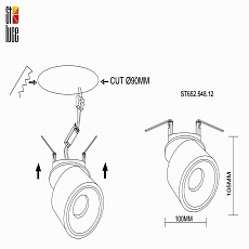 Встраиваемый светодиодный спот ST Luce ST652.548.12 1