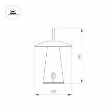 Уличный светодиодный светильник Arlight SP-Patio-Tab-2W Warm3000 030051 1