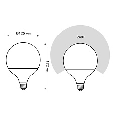 Лампа светодиодная Gauss E27 22W 4100K матовая 105102222 1