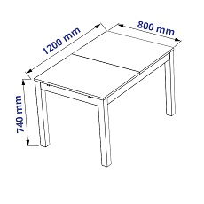 Кухонный стол Шведский Стандарт VÄRDIG M S00500 2