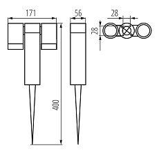 Грунтовый светильник Kanlux USTI SP 2X7 GR 36560 2