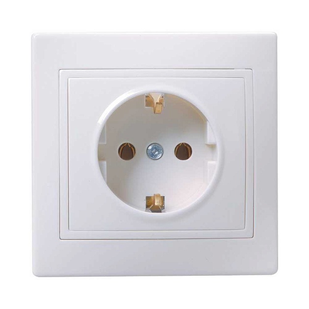 Розетка 2P+PE IEK Kvarta белая ERK14-K01-16-DM Фото № 1