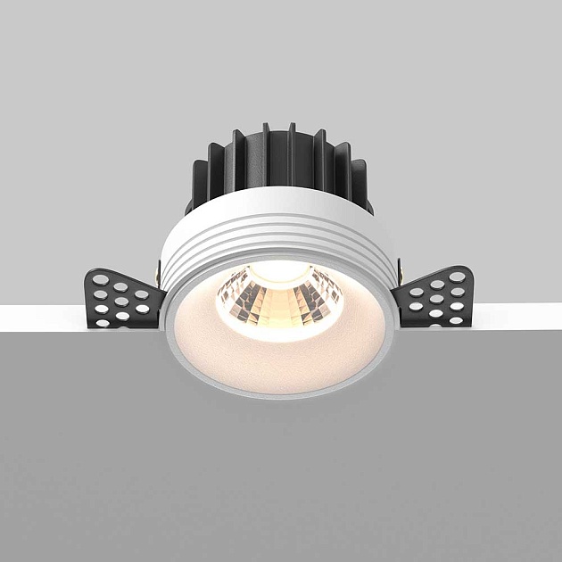 Встраиваемый светодиодный светильник Maytoni Round DL058-12W3K-TRS-W фото 3