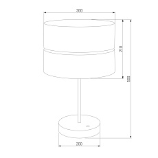 Настольная лампа TK Lighting 5472 Hilton Silver 1