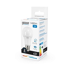 Лампа светодиодная Gauss E27 15W 6500K матовая 23235 1